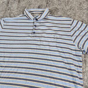 Patagonia Shirt Mens Blue 2XL Squeaky Clean Polo Striped Casual‎ Outdoor Pockets